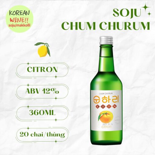 Rượu Soju Hương Chanh Chum Churum Citron