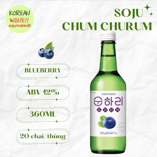 Rượu Soju Hương Việt Quốc Chum Churum Blueberry