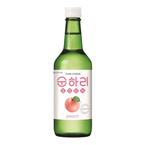 Rượu Soju Hương Đào Chum Churum Peach 12% chai 360ml nhập khẩu Hàn Quốc