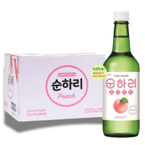 Rượu Soju Hương Đào Chum Churum Peach - Thùng 20 Chai